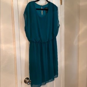 Teal flowy dress
